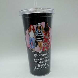 Acrylic double-wall tumbler with the phrase“Planner friends make the best friend